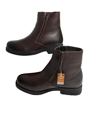 Propet Troy MBA005L Brown Leather Water Resistant Boots Men's 8.5 D NIB